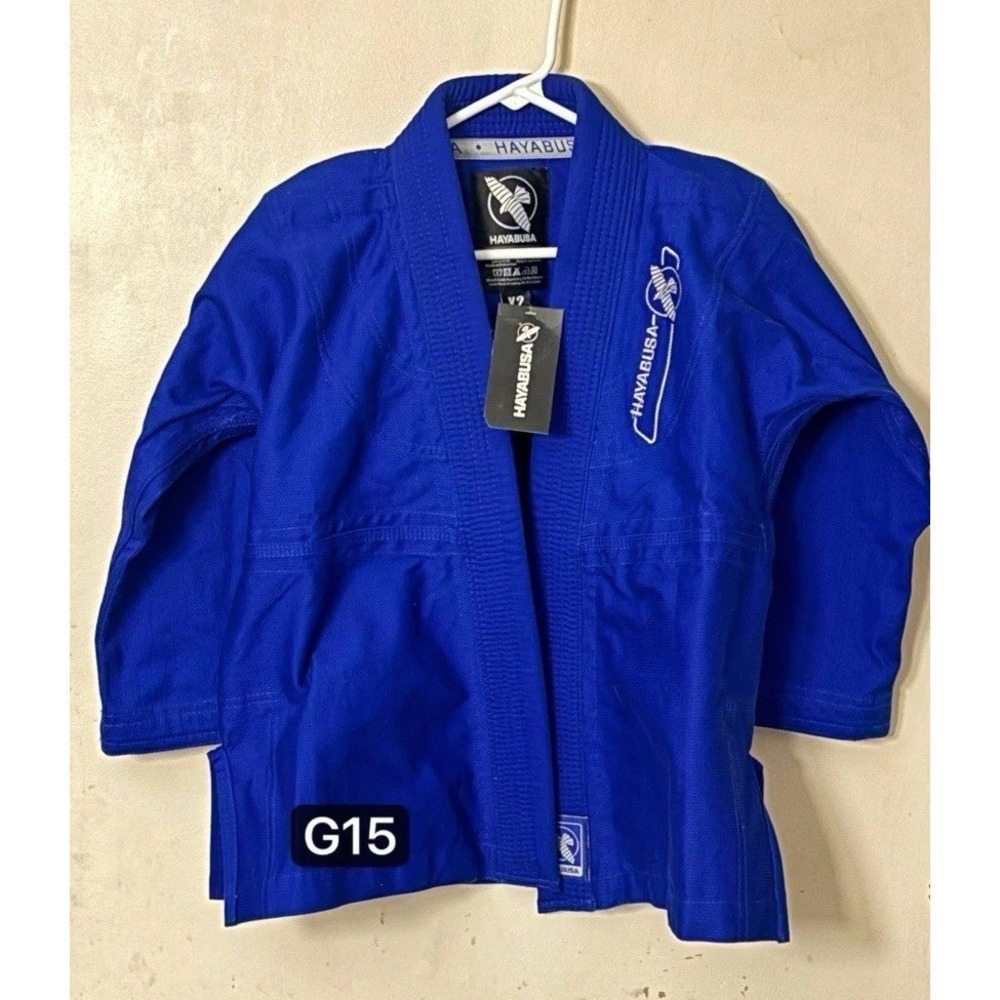 Hayabusa Kids BJJ Gi Y2 Blue Ripstop Pants 350GSM Pearl Weave NWT‎ Jujitsu MMA